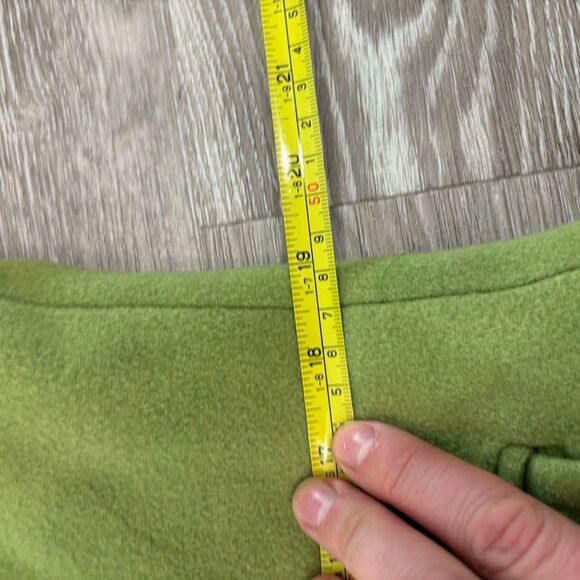 Nicole Wool Cashmere Single Breast Mid Length Clat in Green sz M - Picture 12 of 13